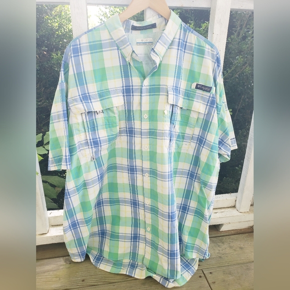 COLOMBIA PFG Super Bahama Plaid Button Down Shirt!!! - Picture 11 of 11